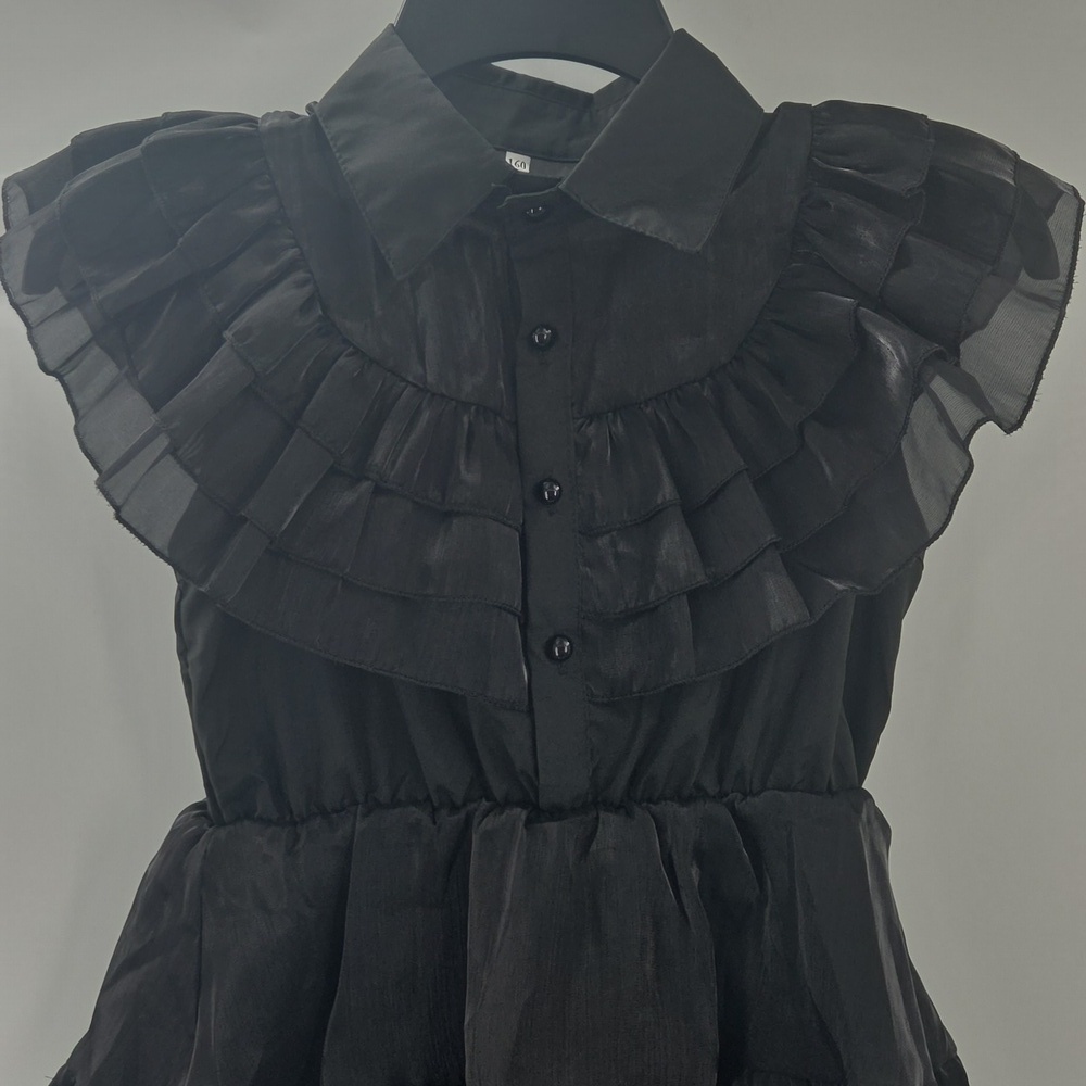 Black Tiered Dress Costume Wednesday Adams - Picture 9 of 16